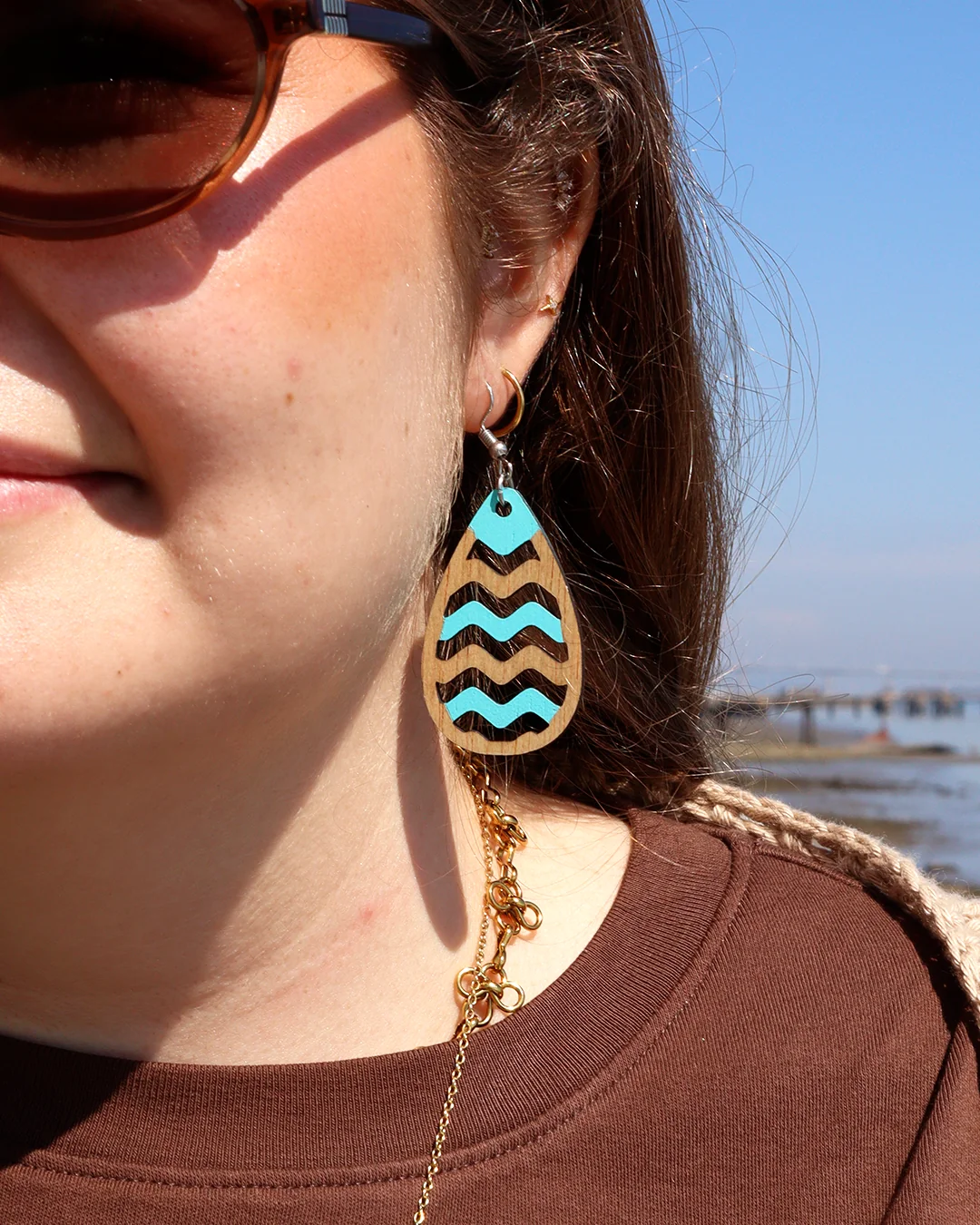 Brincos Coloridos – Gota Ondulada - Image 4